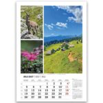 Koledar Lepote gora 2027 – čudovite gore Slovenije v poletnem soncu in slikovita gorska pokrajina.