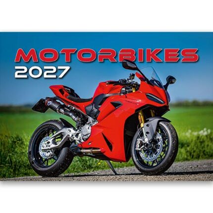 Koledar Motorji 2027 – atraktivni motorji, športni motorji in čudoviti motociklistični motivi v koledarju z motorji.