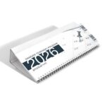 Namizni ležeči koledar poslovni 2026 – Funkcionalni namizni koledar 2026 z mesečnim pregledom, kakovostni namizni koledarji 2026 za poslovno rabo.