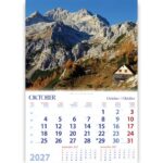 Gore Slovenije v koledarju 2027 – jesenska gorska pokrajina in čudovite naravne lepote slovenskih gora.