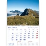 Koledar Lepot gora 2027 – jesenski gorski motivi, barvita narava in lepote gora Slovenije.