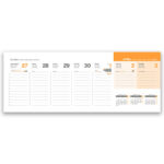 Namizni LEŽEČI koledar poslovni 2026 – Kakovostni namizni koledar 2026 za organizacijo dela, pregledni namizni koledarji 2026 s profesionalnim dizajnom.