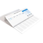 Namizni ležeči koledar poslovni 2026 – Funkcionalni namizni koledar 2026 z mesečnim pregledom, kakovostni namizni koledarji 2026 za poslovno rabo.