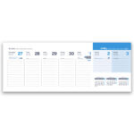 Namizni ležeči koledar poslovni 2026 – Kakovostni namizni koledarji 2026 s pregledno zasnovo, praktičen namizni pokončni koledar za organizacijo časa.