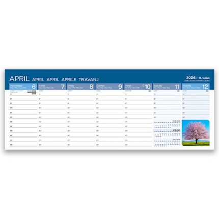 Namizni pokončni koledar – s sliko 2026 – Navdihujoči namizni koledarji 2026 za pisarne in dom, pregledni namizni ležeči koledarji 2026.
