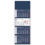 Štiridelni špiralni koledar 2026 – praktični in barvni štiridelni koledar za načrtovanje, idealen za domačo ali pisarniško uporabo.