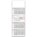 Štiridelni špiralni koledar 2026 – zaključni mesec leta v preglednem štiridelnem barvnem koledarju za enostavno načrtovanje.