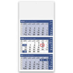 Tridelni lepljen koledar 2026 – Pregleden lepljen koledar 2026 za pisarne in podjetja, kakovostni lepljeni koledarji 2026.