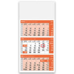 Tridelni lepljen koledar 2026 – Poslovni koledar s tremi pregledi, estetski lepljen koledar 2026 za vsakodnevno uporabo.