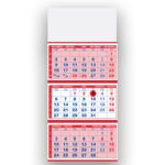 Tridelni lepljen koledar 2026 – Profesionalni lepljen koledar 2026, estetski tridelni poslovni koledarji za organizacijo časa.