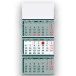 Tridelni špiralni koledar 2026 – Praktični koledar 2026 s tremi pregledi mesecev, poslovni tridelni špiralni koledarji.