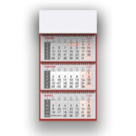 Tridelni špiralni koledar 2026 – Pregleden koledar 2026 s tremi deli, estetski poslovni tridelni špiralni koledarji.