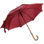 Kvaliteten dežnik Zeus, praktičen dežnik z avtomatskim odpiranjem in lesenim ročajem.