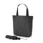 Zložljivi dežnik Yago – eleganten dežnik s plastičnim ročajem, avtomatskim odpiranjem in praktično vrečko.